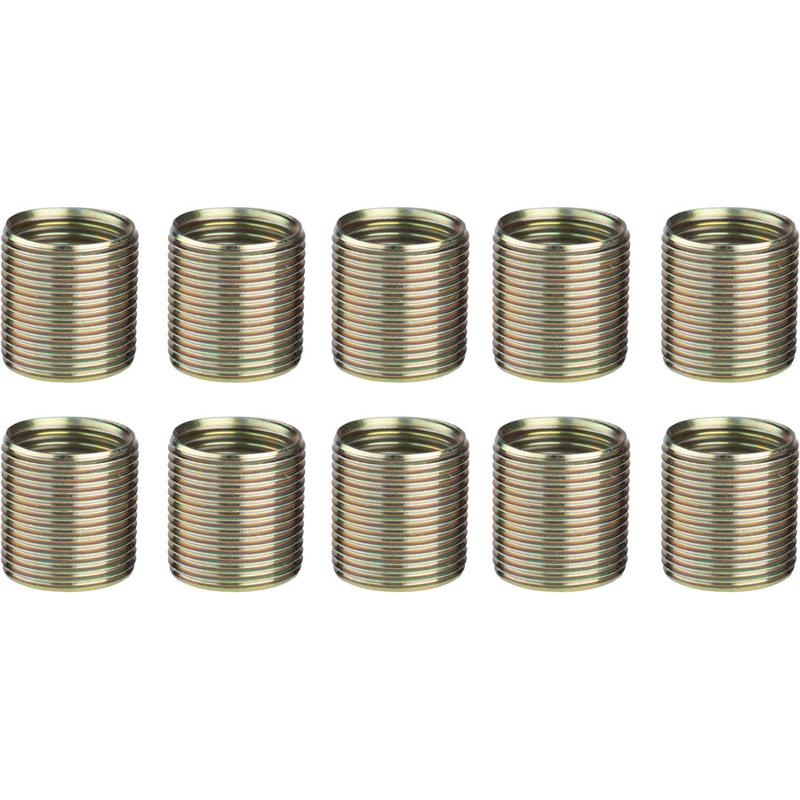 Unior Proprietary Crank Repair Pedal Thread Inserts for Right Crankarm 9/16: 10 Pack Brass