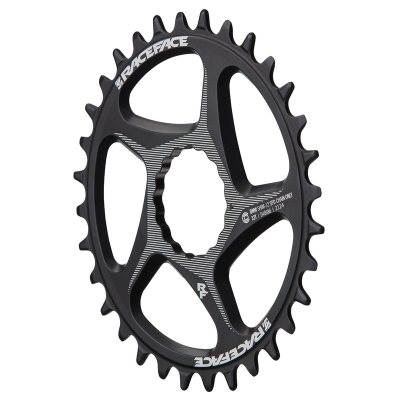 RaceFace Direct Mount Wide Chainring – 32t DM CINCH For Shimano 12-Speed HG+ Compatible Chain BLK