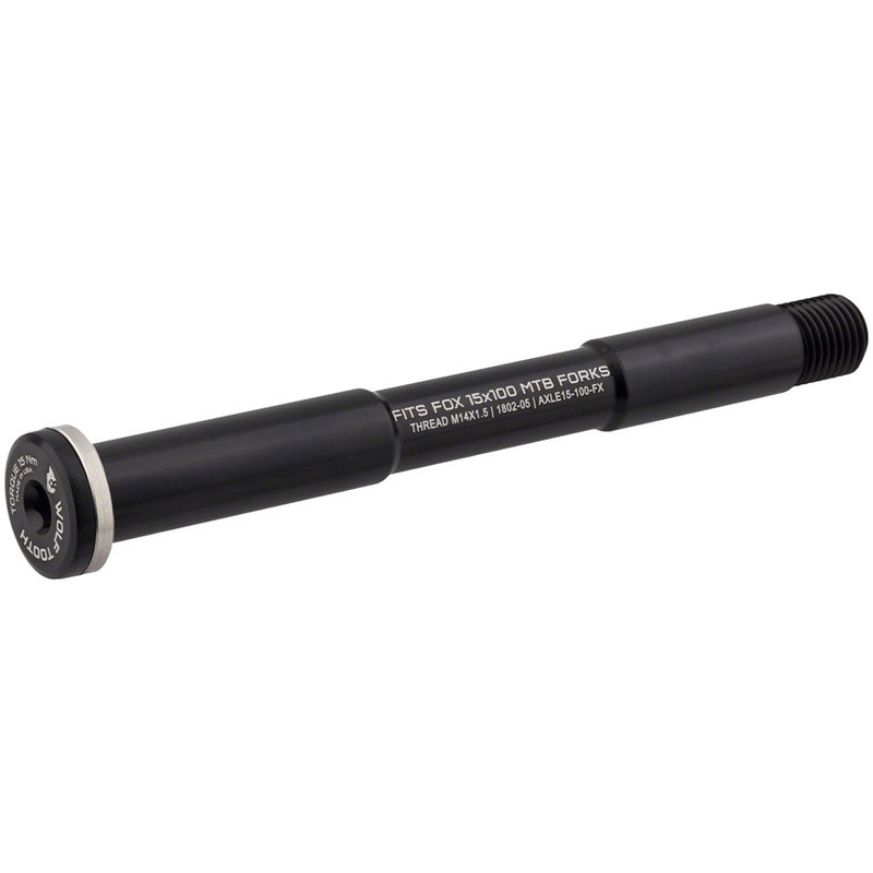 Wolf Tooth Front Thru Axle – FOX, 15 x 100mm, Black