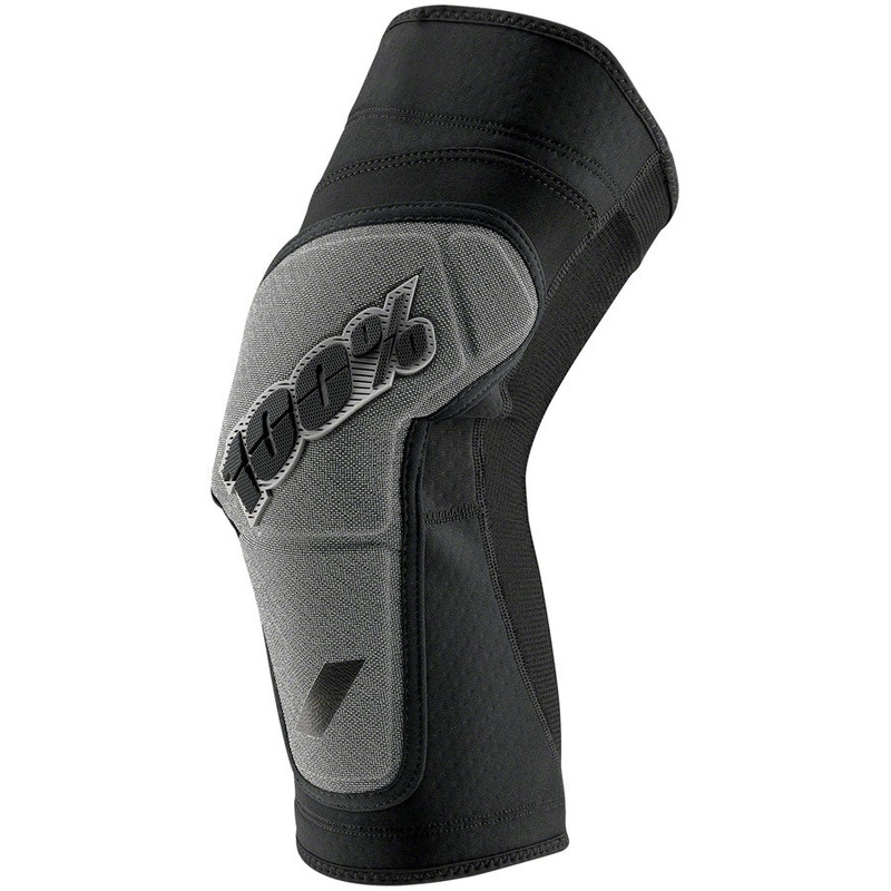 100% Ridecamp Knee Guards – Black/Gray, Large