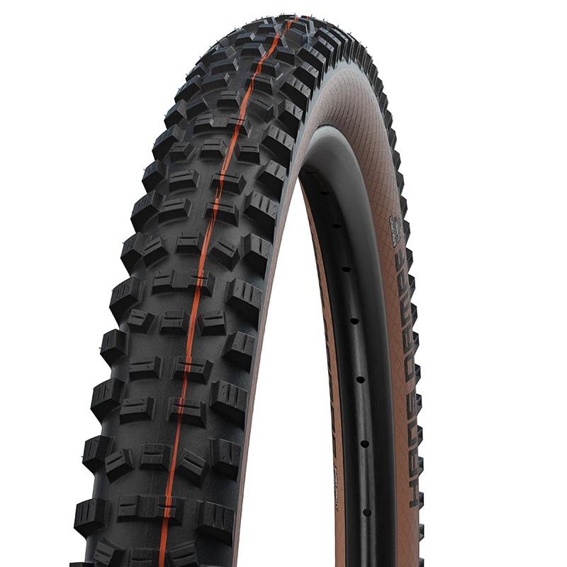 Schwalbe Hans Dampf Tire – 29 x 2.35 Tubeless Folding BLK/Bronze Evolution Line Super Trail Addix Soft