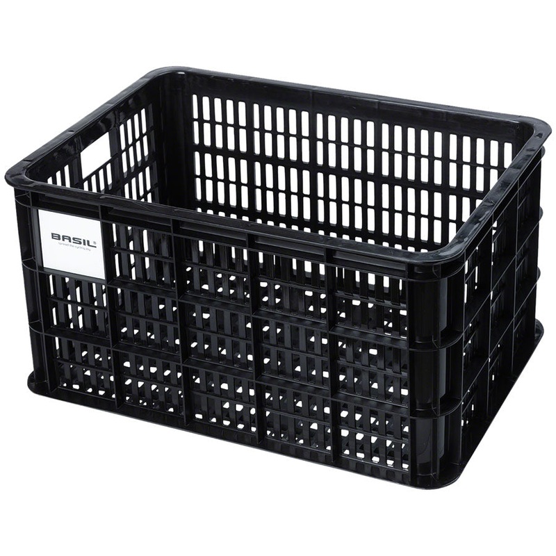 Basil Crate Basket – Large, 40L, Recycled Plastic, Black