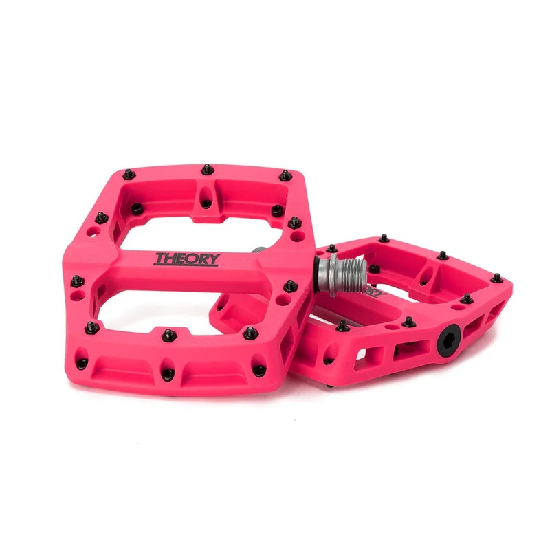 Theory Median Nylon Platform Pedals – Sealed – Removable Pins – 9/16″ – Pink