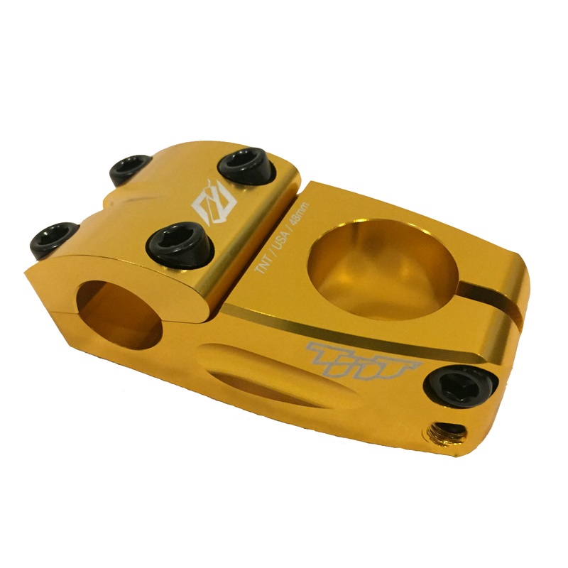 TNT Threadless BMX Race Stem – 48mm – Gold – USA Made