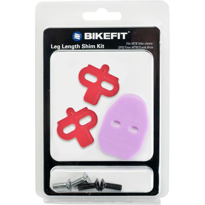 BikeFit Leg Length Shims – MTB/SPD/Time/Crank Bros Compatible 2-Hole 3mm 1-Pack Kit
