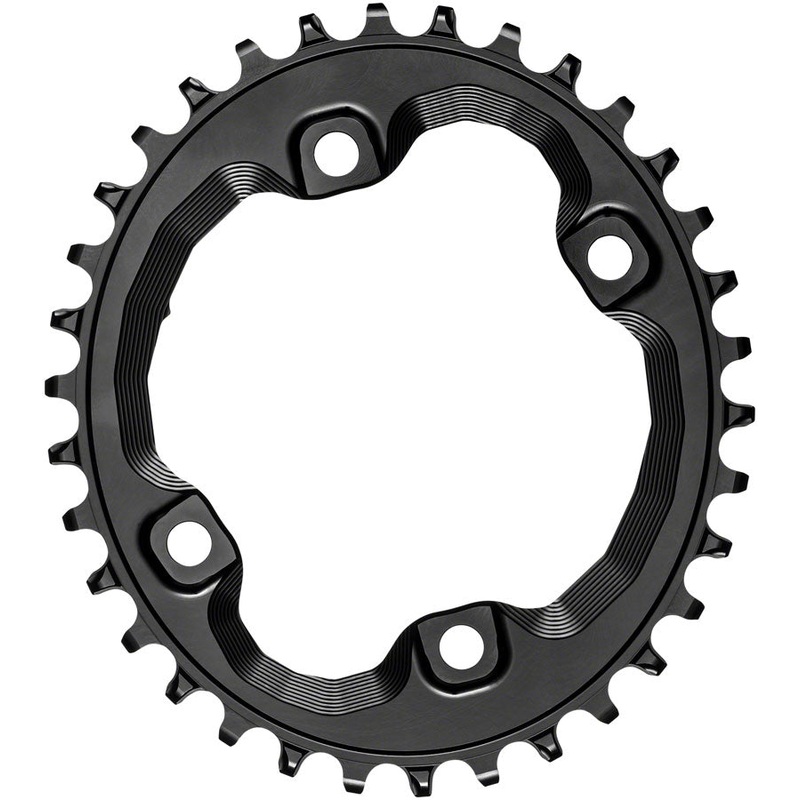 absoluteBLACK Oval 96 BCD Chainring Shimano XT M8000 – 34t 96 Shimano Asymmetric BCD 4-Bolt Narrow-Wide BLK