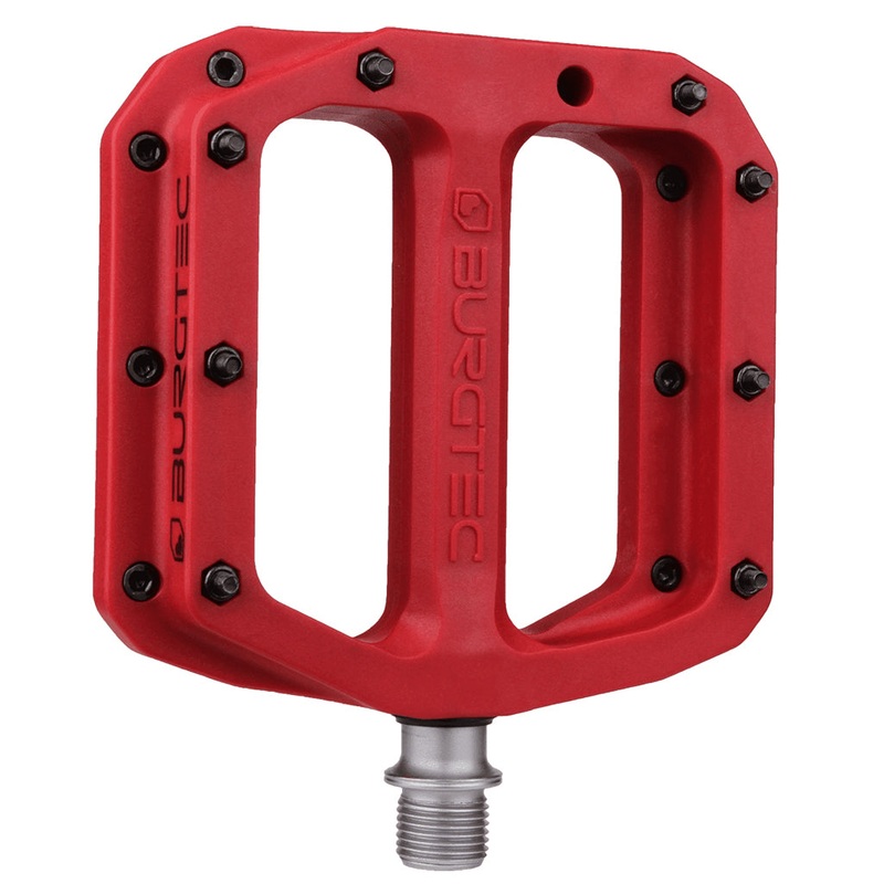 Burgtec MK4 Composite Flat Pedals – Race Red