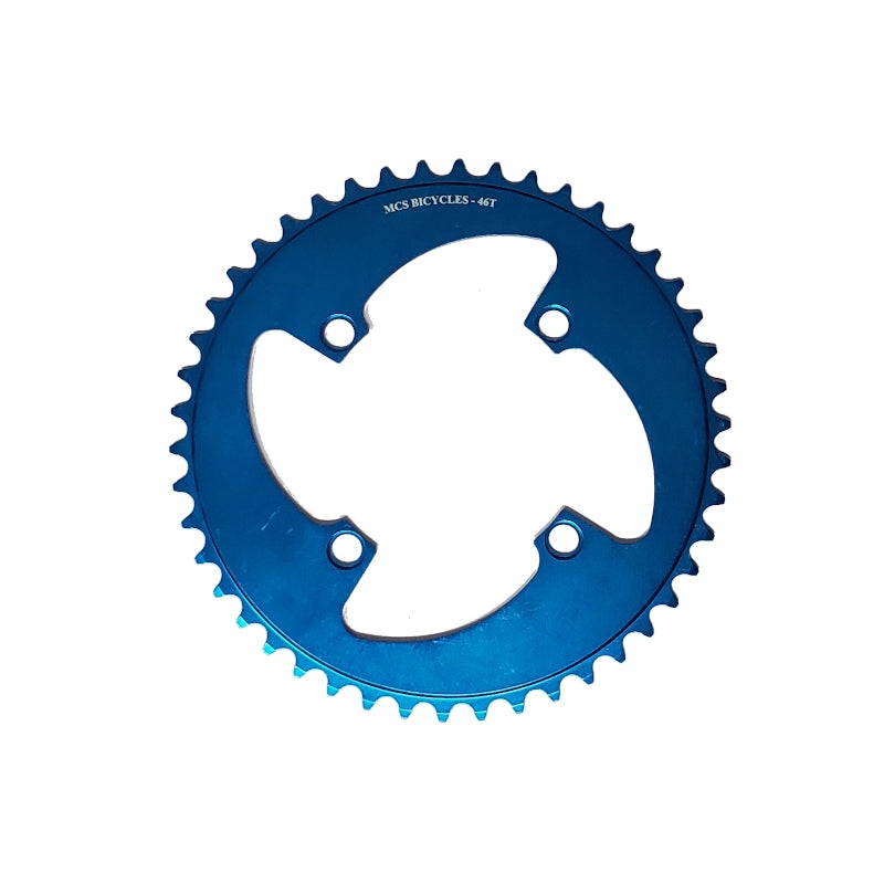MCS 45t BMX Chainring – Blue – 104mm 4-bolt – USA Made