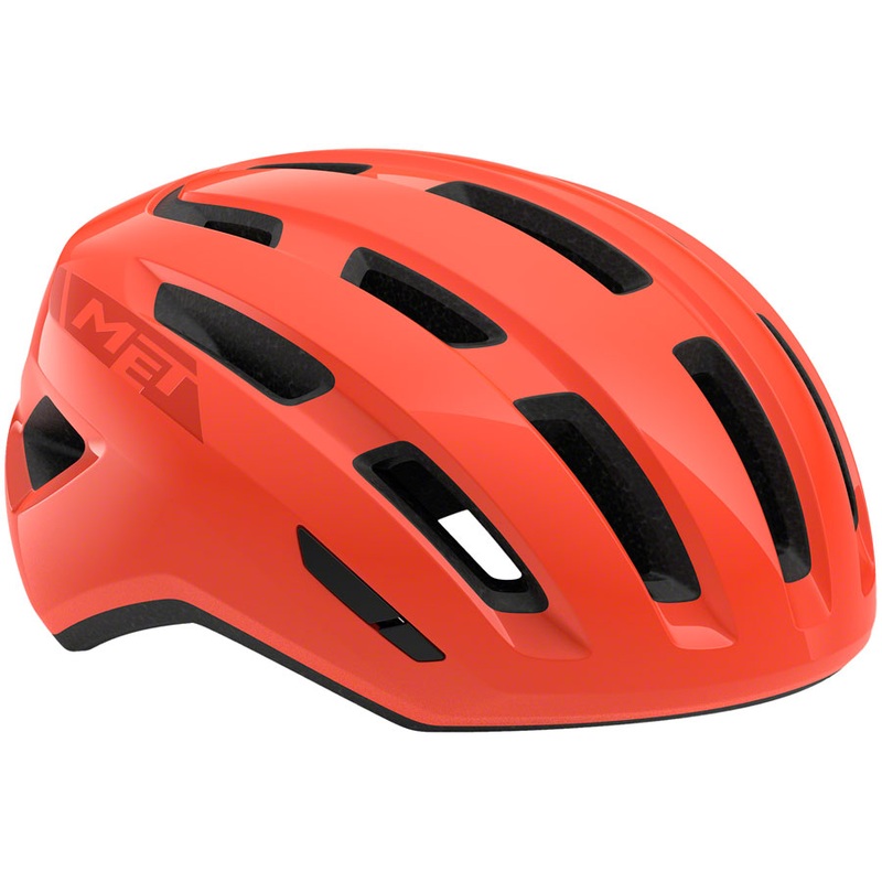 Road Bike Helmet MET Miles Mips – Coral Glossy, Large