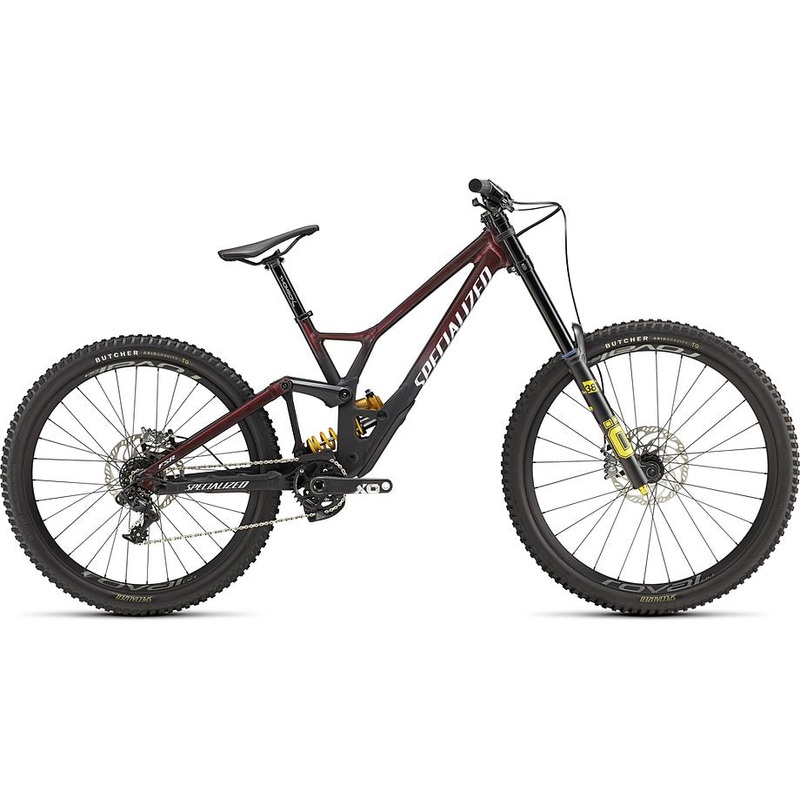 2022 Specialized demo race bike gloss red onyx / flo red speckles / satin black / dove grey s2