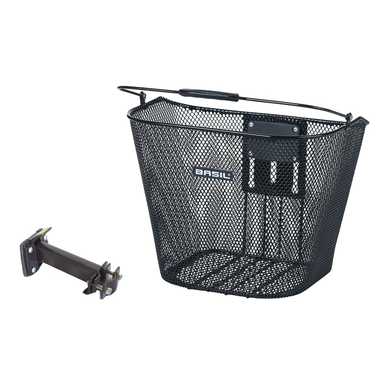 Basil Bremen Front Basket – Black