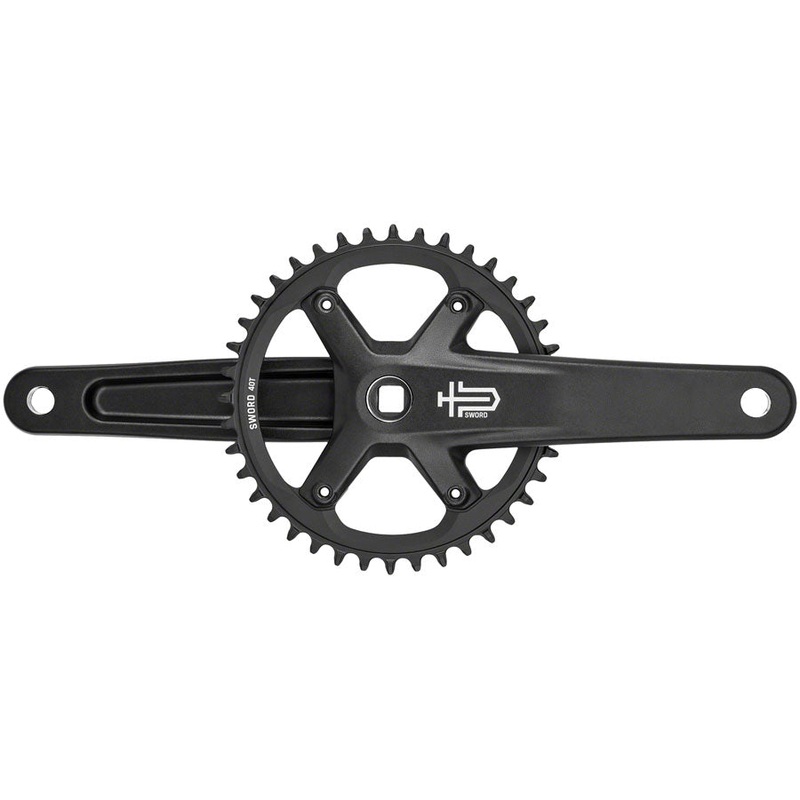 microSHIFT Sword BLK 1x Crankset – 165mm 9/10-Speed 40t 110 Asym BCD JIS Square Taper Spindle Interface BLK