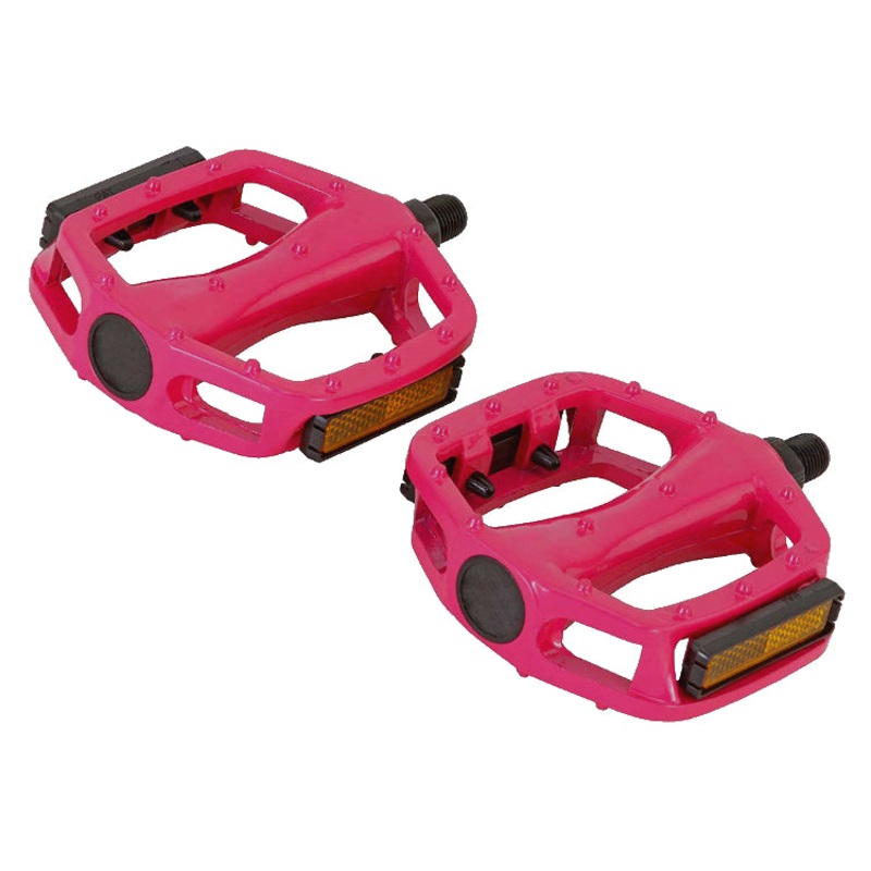 Alloy BMX Platform Pedals – 1/2″ – Pink