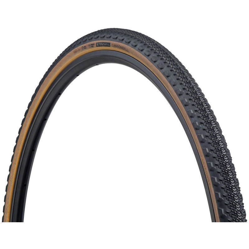 Teravail Cannonball Tire – 700 x 35 Tubeless Folding Tan Durable 60tpi Fast Compound