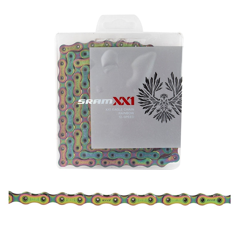 SRAM XX1 Eagle AXS Chain – 12-Speed 126 Links Rainbow