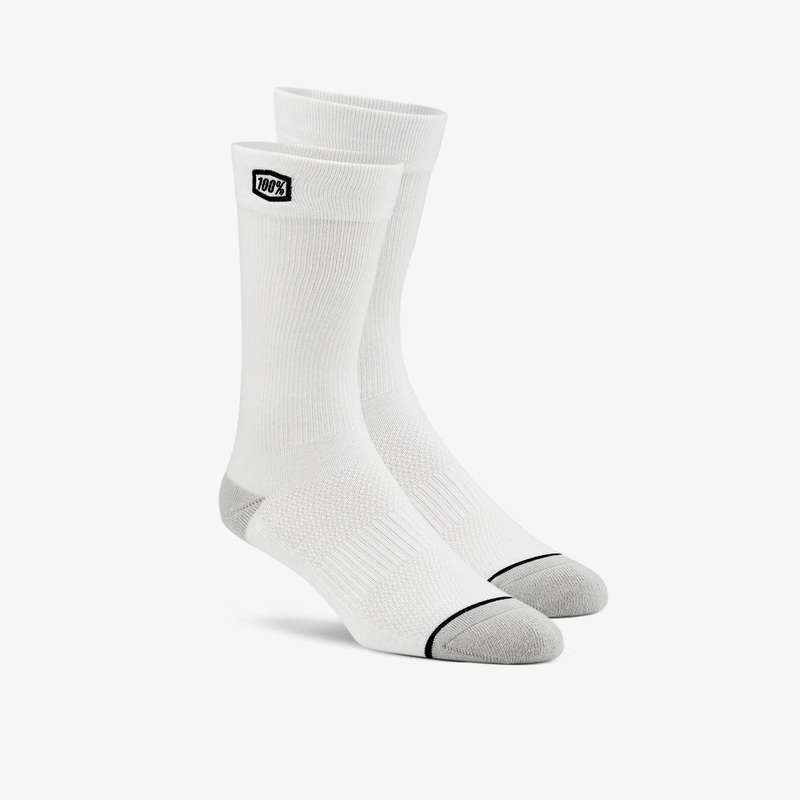 100% Solid Casual Sock – White