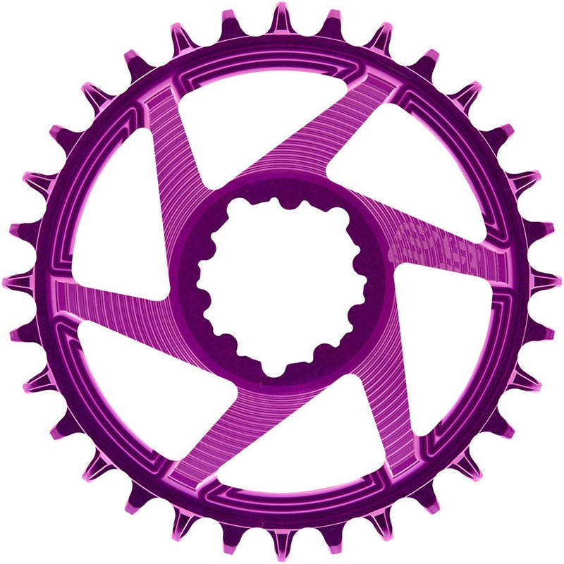 e*thirteen Helix R Guidering – 32t 11/12-Speed 3mm Offset SRAM 3-Bolt DM Eggplant