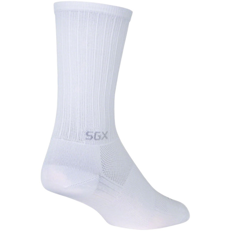 SockGuy SGX White Socks – 6″ White Small/Medium