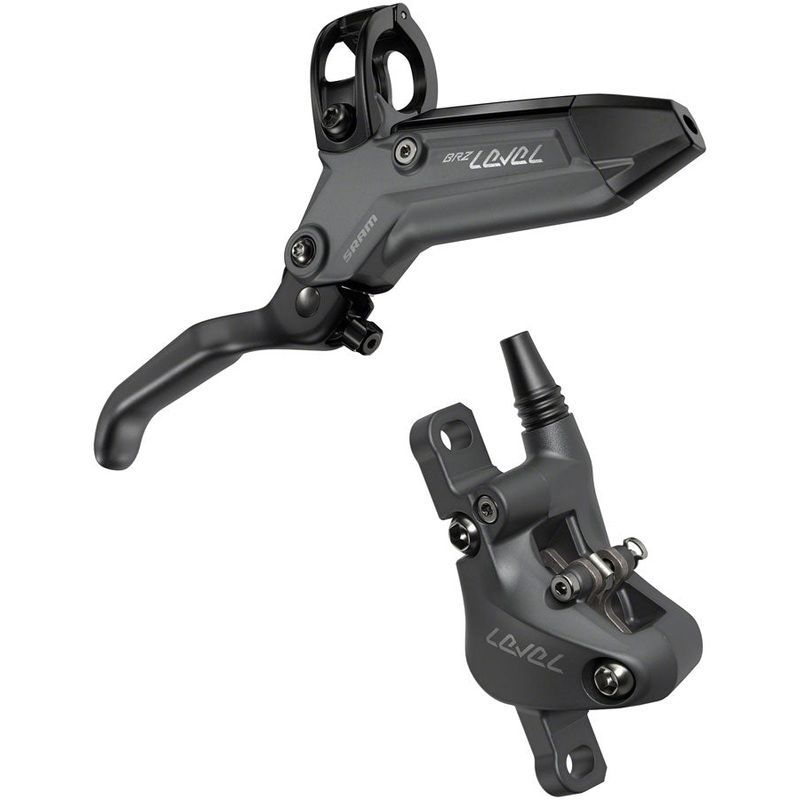 SRAM Level Bronze Stealth Disc Brake and Lever – Front, Post Mount, 2-Piston, Aluminum Lever, SS Hardware, Dark Polar,