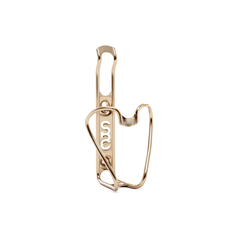 State Bicycle Co. Monogram 6061 Aluminum Anodized Bottle Cage – Brass