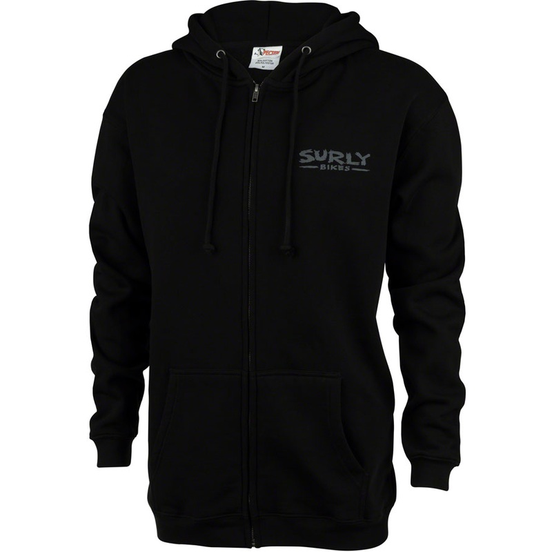 Surly Steel Consortium Zip-Up Hoodie – Black Unisex Medium
