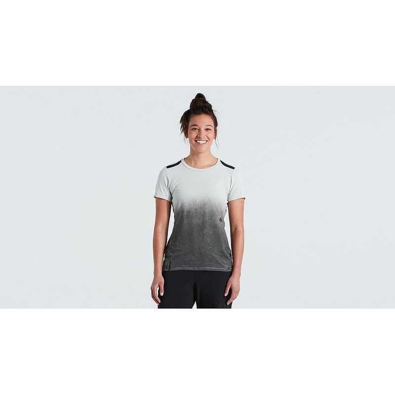 trail jersey ss wmn dove grey spray l