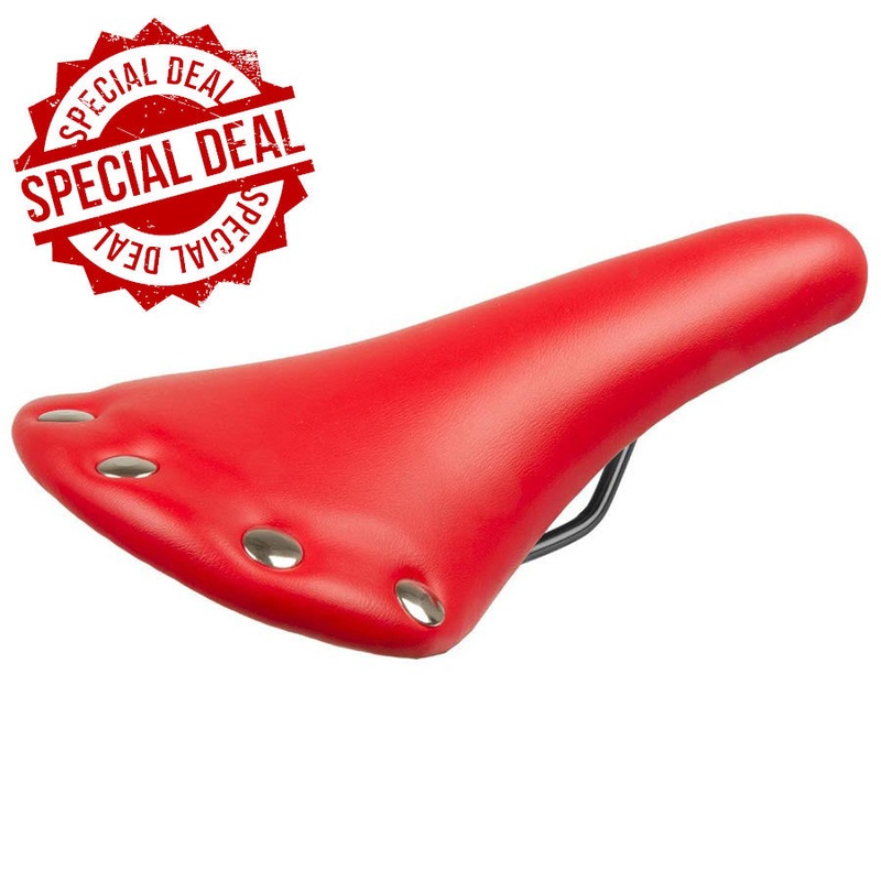 BMX / Road Classic Riveted Railed Seat – Red