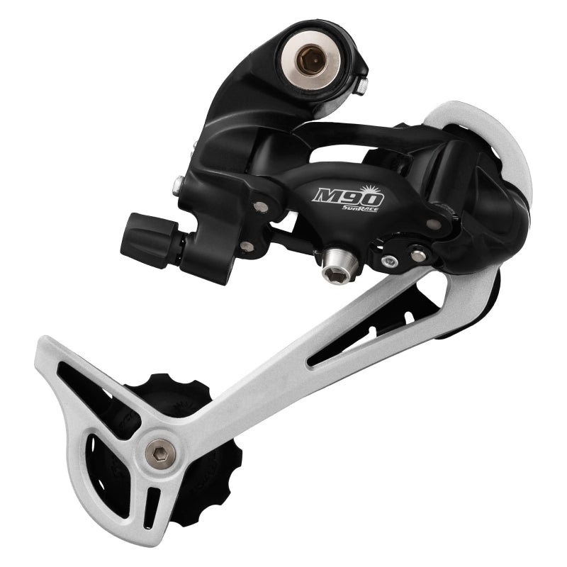 SunRace M91 Rear Derailleur – 9-Speed Long Cage Black