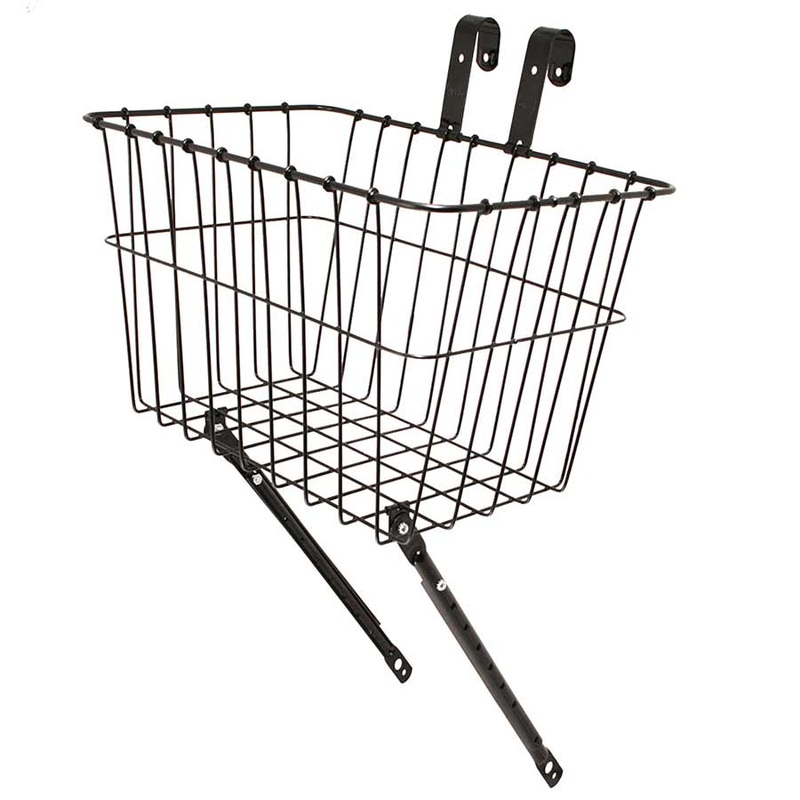 Wald 198 Front Basket with Adjustable Leg: Gloss Black