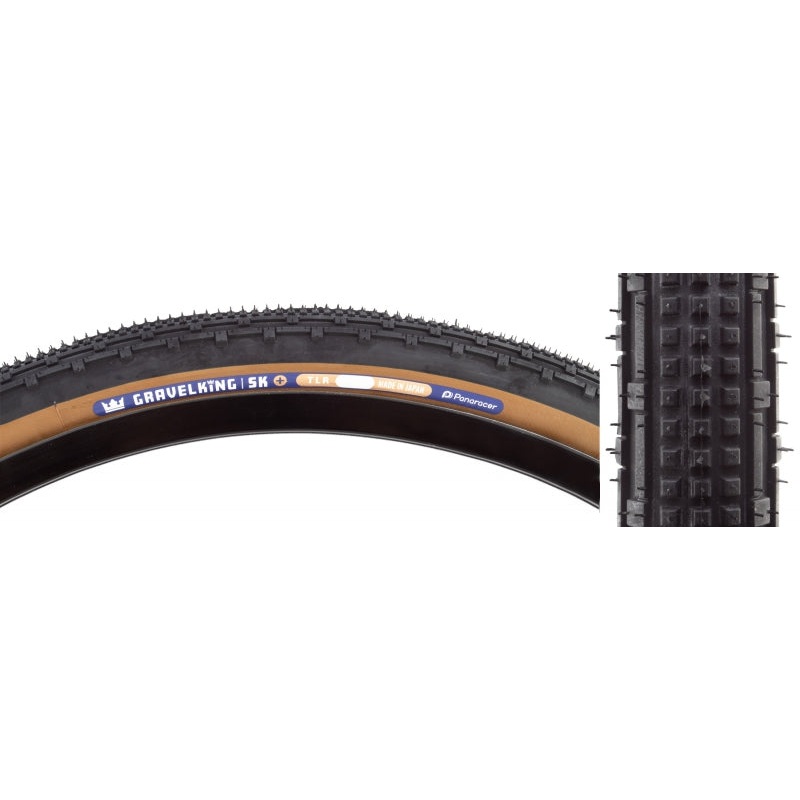 GravelKing SK Plus Tire – 700 x 30 Tubeless Folding Black/Brown