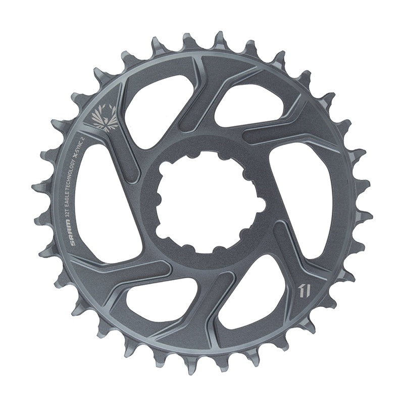 SRAM X-Sync 2 Eagle Direct Mount Chainring – 32 Tooth 3mm Boost Offset 12-Speed Polar Grey
