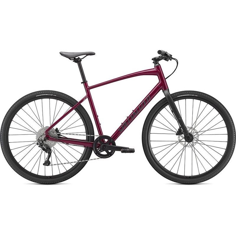 2021 Specialized sirrus x 3.0 bike gloss raspberry / tarmac black / satin black reflective l
