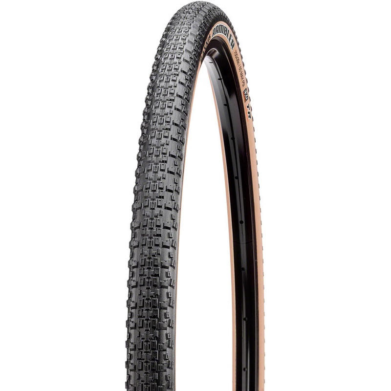 Maxxis Gravel Tire Rambler 700 x 40 Tubeless Folding Black/Dark Tan Dual EXO TB00329600