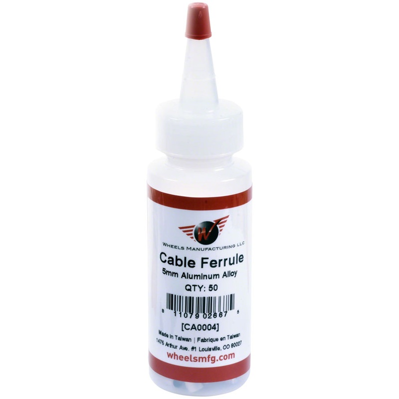 Wheels Manufacturing Cable Housing Ferrule – Alloy 5mm Bottle of 50