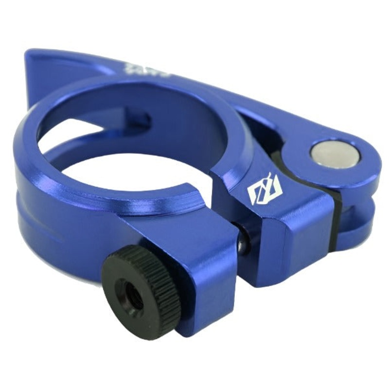 TNT Bicycles BMX Quick-Release Seat Post Clamp – 31.8mm – 1-1/4″ – Blue