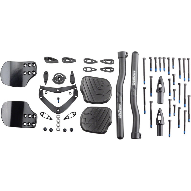 Vision Metron 4D Clip On Aero Bar – Flat M.A.S. S-Bend Black