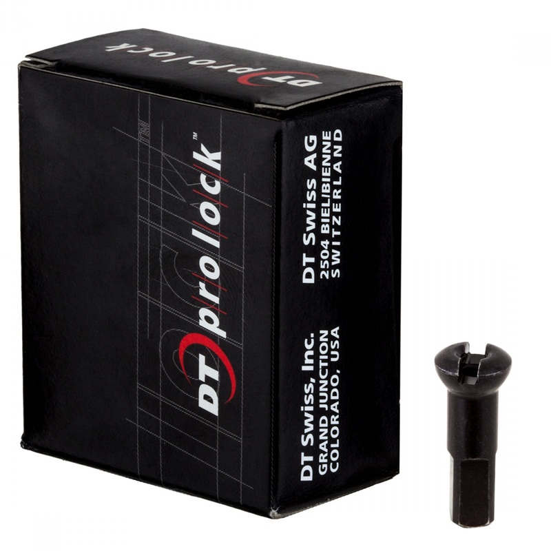 Spoke Nipple Dt Brass 2.0X14Mm Prolock/Prohead Black Bxof100