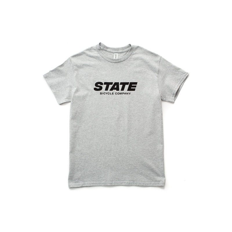 State Bicycle Co. – “STATE” Italic – T-Shirt (Athletic Grey)