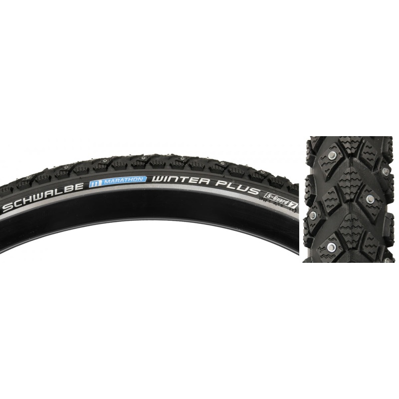 Tire Swb Marathon Winter Plus 700X40 Perf Twin Sm-Guard Black/Bk/Ref 240-Stud-Snow Wire