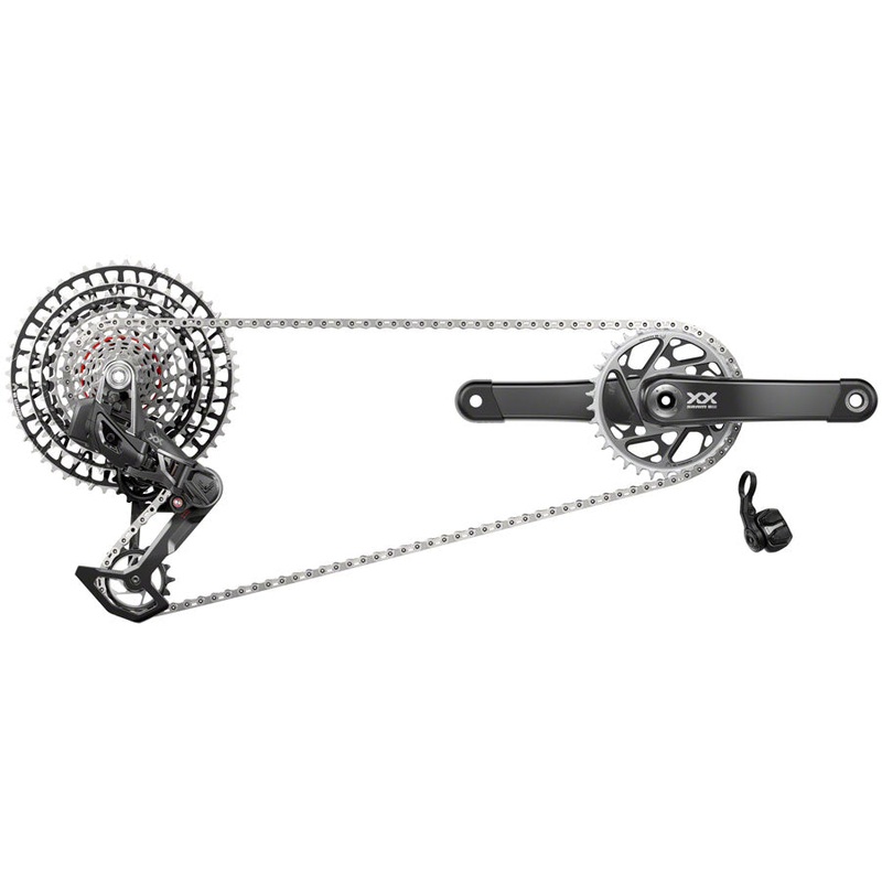 SRAM XX SL T-Type Eagle Transmission Groupset – 165mm Crank, 34t Chainring, AXS POD Controller, 10-52t Cassette, Rear