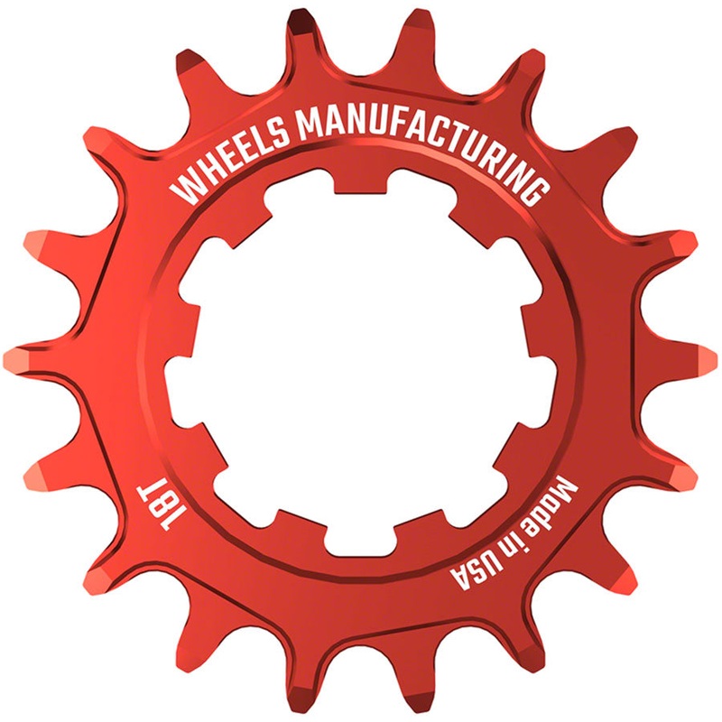 Wheels Manufacturing SOLO-SPEED Cog – 18t, Fits SOLO-SPLINE and SOLO-XD kits, Red