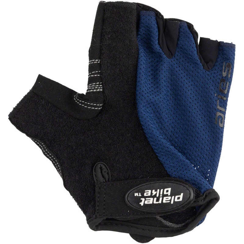 Planet Bike Aries Gloves – Black/Blue, Short Finger, Large
