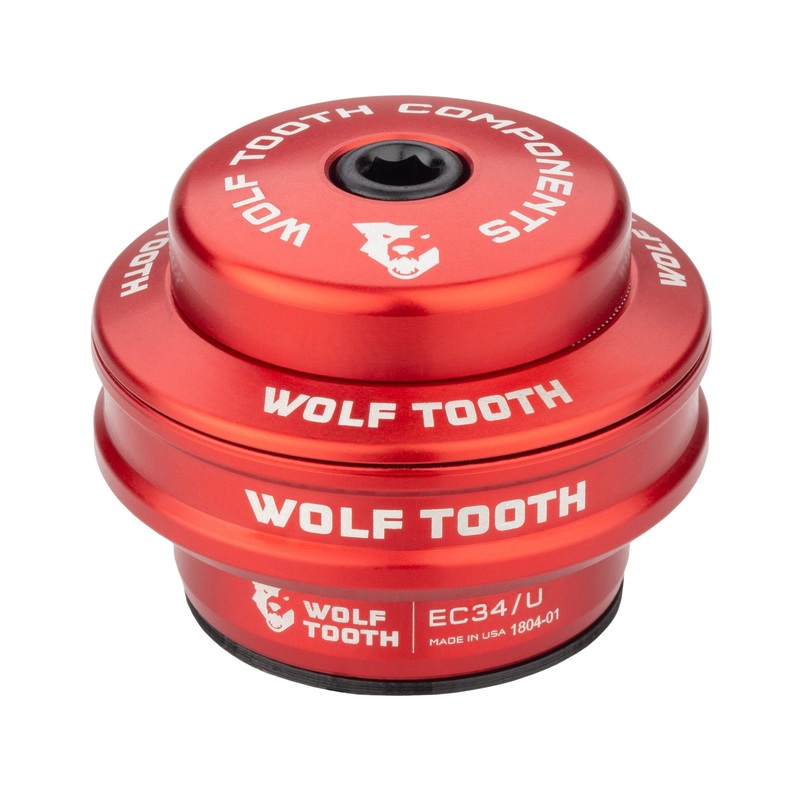 Wolf Tooth Performance EC Headsets – Upper EC34/28.6 16mm Stack, Aluminum, Red