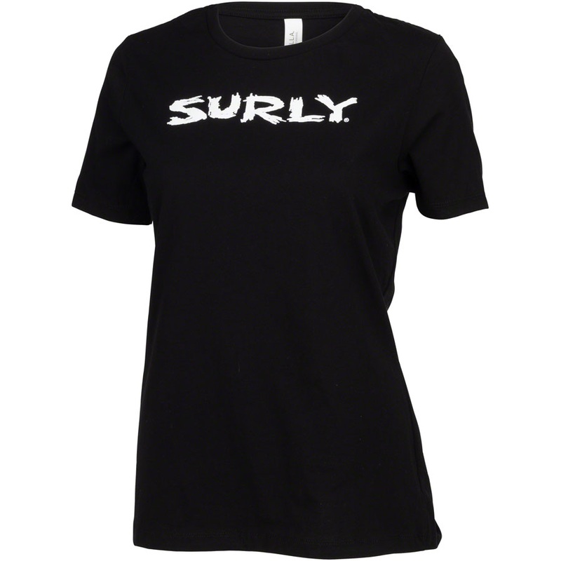 Surly Logo Womens T-Shirt: Black/White SM