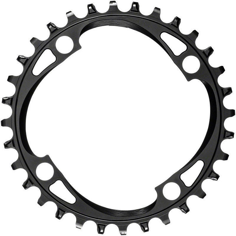 absoluteBLACK Round 104 BCD Chainring – 32t, 104 BCD, 4-Bolt, Narrow-Wide, Black