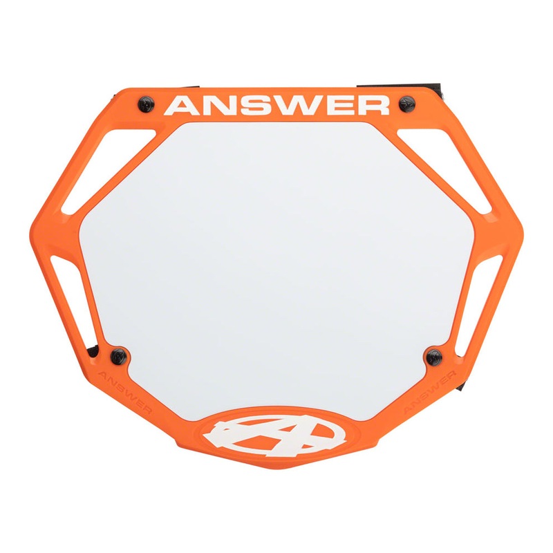 Answer BMX Pro 3D Number Plate – Orange