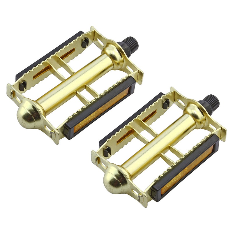 Steel Rat Trap Road / BMX Pedals – KKT Style – 9/16″ – Gold