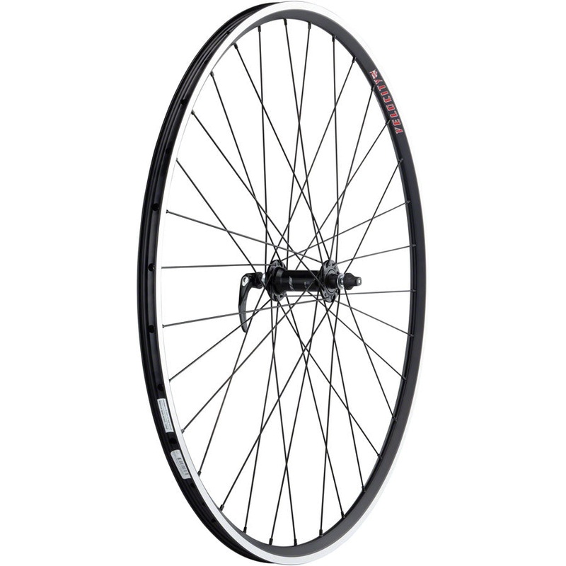 Velocity A23 Front Wheel – 700, QR x 100mm, Rim Brake, Black, Tubeless Compatible Clincher
