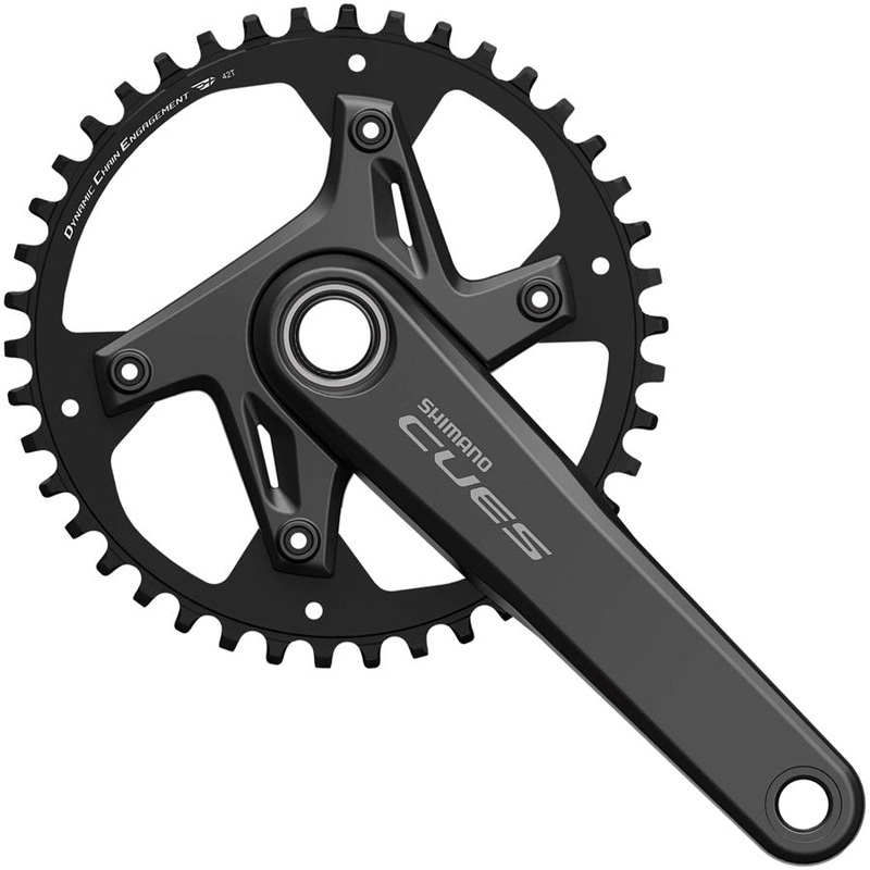 Shimano CUES FC-U6040-1 Crankset – 170mm 9/10/11-Speed 40t Asymmetric 110 BCD Hollowtech 2 Crankarms BLK