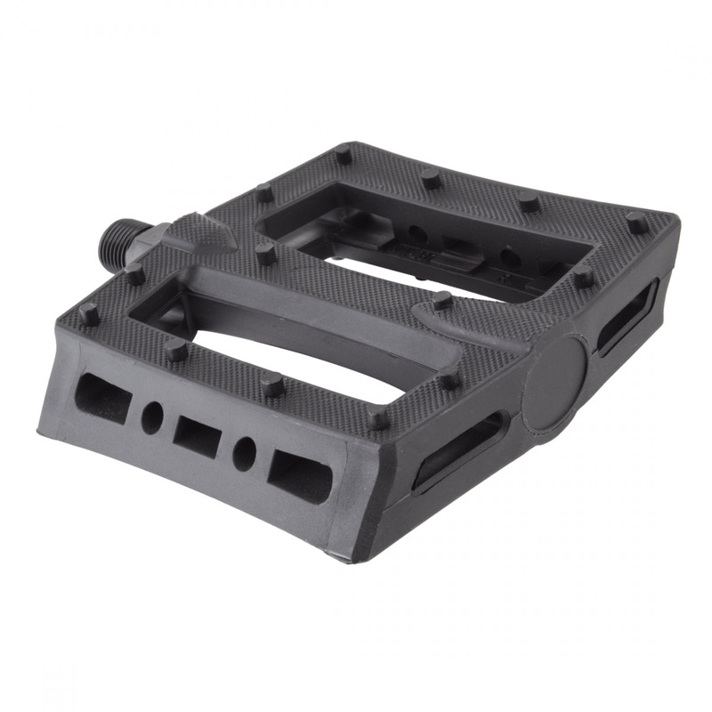 Black Ops Traction Platform Pedals  Nylon Molded Pins, Chromoly Axle, 9/16″ & 1/2″ Sizes, Superior Grip & Durable Performance for Mountain & BMX Bikes